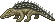 An ankylocroc hatchling which look somewhat like a crocodile, except that their backs are quite different. It has the strangest looking backs, covered with hard scaly armor and bony spikes.